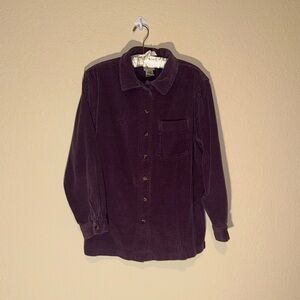 L.L. Bean Unique Plum Corduroy Shirt